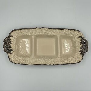 Ceramic Fall Relish Divided Serving Dish